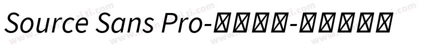 Source Sans Pro-常规斜体字体转换